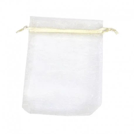 Beige Organzabeutel 9 x 12 cm